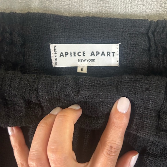 Apiece apart linen drawstring maxi black skirt - Picture 3 of 8